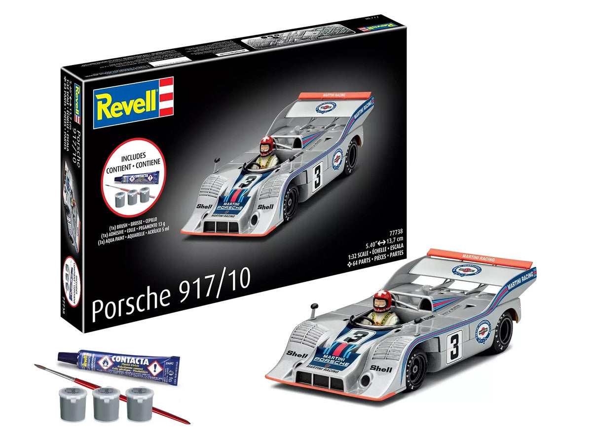 Level 4 Model Kit Porsche 917/10 All-Included Kit 1/32 Scale Model by Revell by Revell