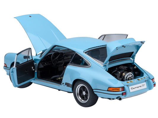 Porsche 911 Carrera 2.7 RS Gulf Blue with Black Stripes and Wheels 1/18 Model Car by Autoart by Autoart