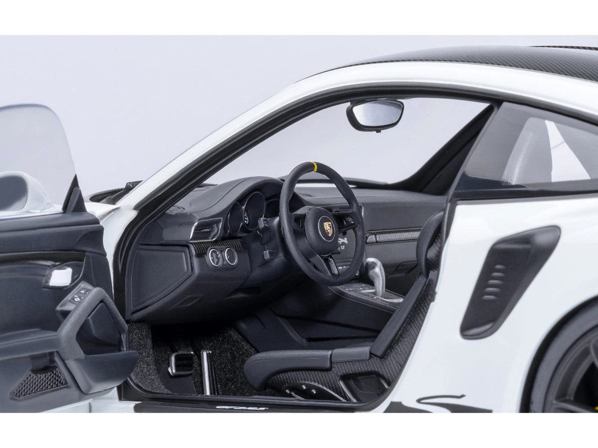 Porsche 911 (991.2) GT3 RS Weissach Package White with Carbon Hood and Top 1/18 Model Car by Autoart by Autoart