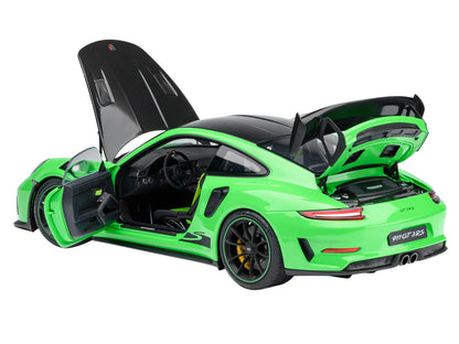 Porsche 911 (991.2) GT3 RS Weissach Lizard Green with Carbon Hood and Top 1/18 Model Car by Autoart by Autoart