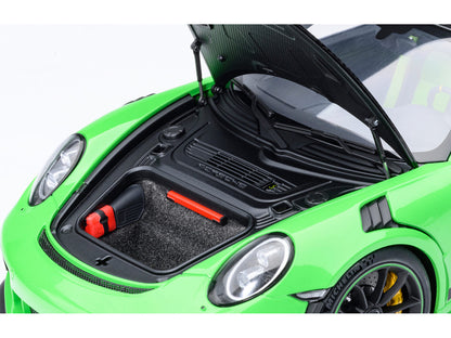 Porsche 911 (991.2) GT3 RS Weissach Lizard Green with Carbon Hood and Top 1/18 Model Car by Autoart by Autoart