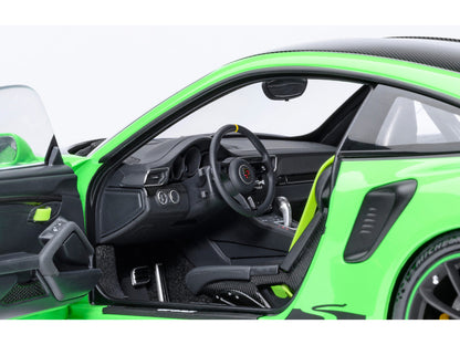 Porsche 911 (991.2) GT3 RS Weissach Lizard Green with Carbon Hood and Top 1/18 Model Car by Autoart by Autoart