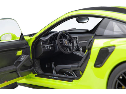 Porsche 911 (991.2) GT2 RS Weissach Package Acid Green with Carbon Stripes 1/18 Model Car by Autoart by Autoart