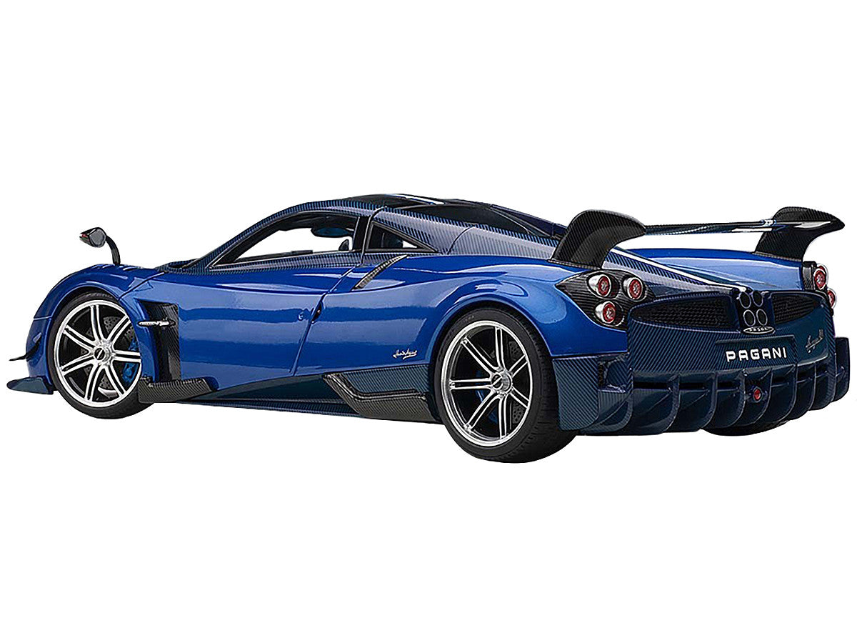 Pagani Huayra BC Blu Francia / Candy Blue Metallic with Carbon Accents 1/18 Model Car by Autoart by Autoart