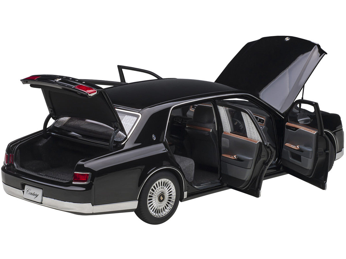 Toyota Century with Curtains RHD (Right Hand Drive) Black Special Edition 1/18 Model Car by Autoart by Autoart