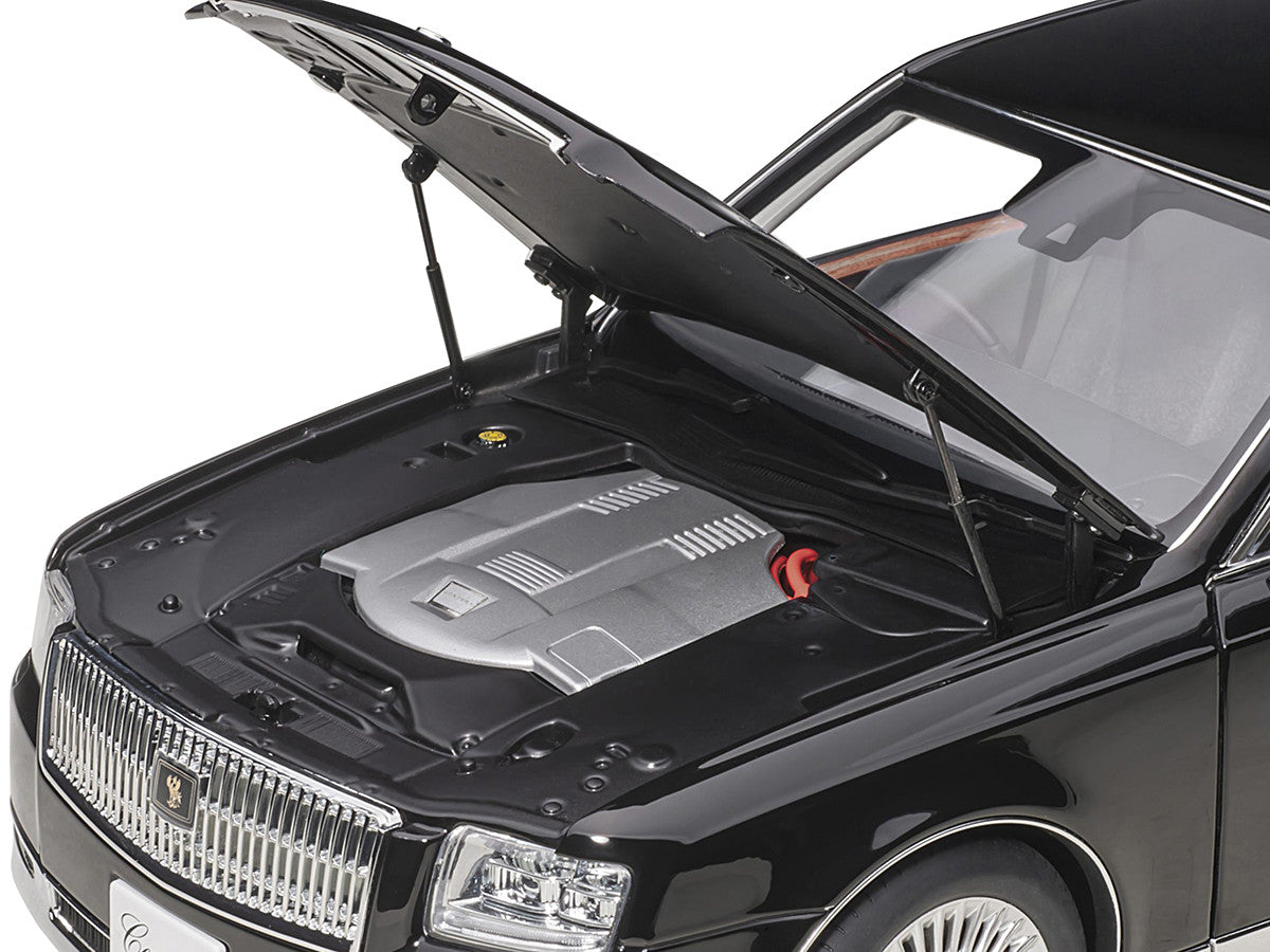 Toyota Century with Curtains RHD (Right Hand Drive) Black Special Edition 1/18 Model Car by Autoart by Autoart