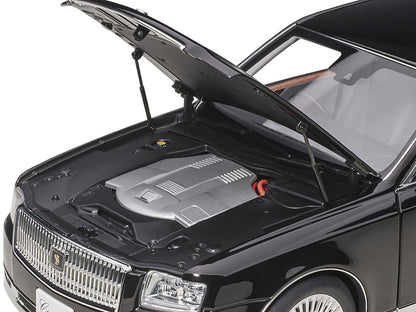 Toyota Century with Curtains RHD (Right Hand Drive) Black Special Edition 1/18 Model Car by Autoart by Autoart