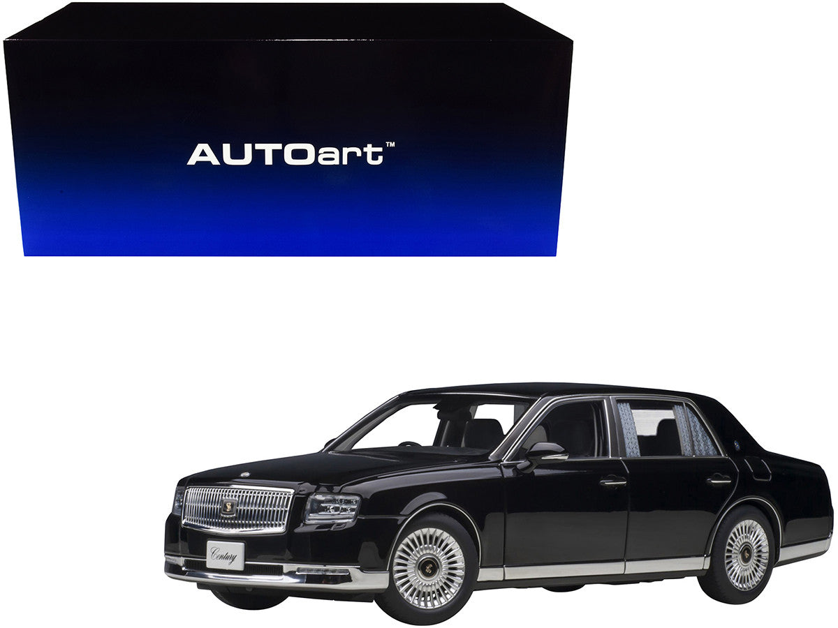 Toyota Century with Curtains RHD (Right Hand Drive) Black Special Edition 1/18 Model Car by Autoart by Autoart