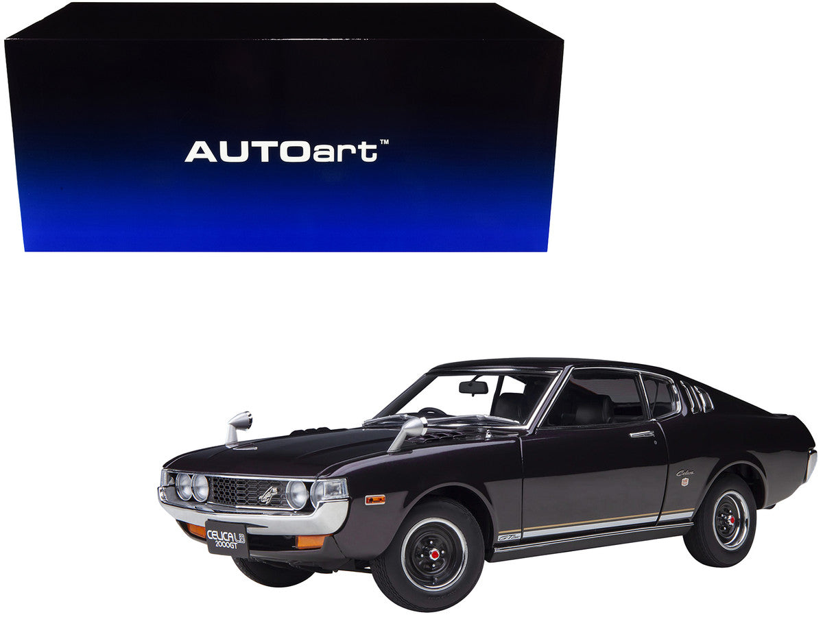 1973 Toyota Celica Liftback 2000GT (RA25) RHD (Right Hand Drive) Dark Purple Metallic 1/18 Model Car by Autoart by Autoart