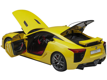 Lexus LFA Pearl Yellow with Red and Black Interior 1/18 Model Car by Autoart by Autoart