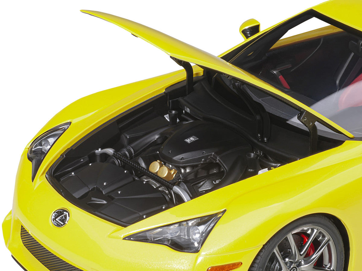 Lexus LFA Pearl Yellow with Red and Black Interior 1/18 Model Car by Autoart by Autoart