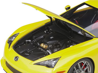 Lexus LFA Pearl Yellow with Red and Black Interior 1/18 Model Car by Autoart by Autoart
