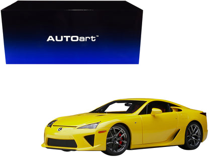 Lexus LFA Pearl Yellow with Red and Black Interior 1/18 Model Car by Autoart by Autoart