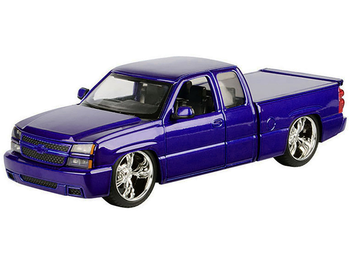 2006 Chevrolet Silverado Custom Pickup Truck Blue Metallic "Die-Cast Collection" Series 1/25 Diecast Model Car by Motormax by Motormax