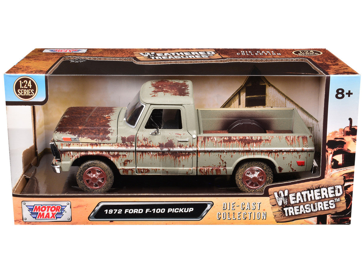 1972 Ford F-100 Pickup Truck Beige (Rusted) "Weathered Treasures" Series 1/24 Diecast Model Car by Motormax by Motormax