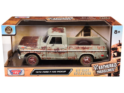 1972 Ford F-100 Pickup Truck Beige (Rusted) "Weathered Treasures" Series 1/24 Diecast Model Car by Motormax by Motormax