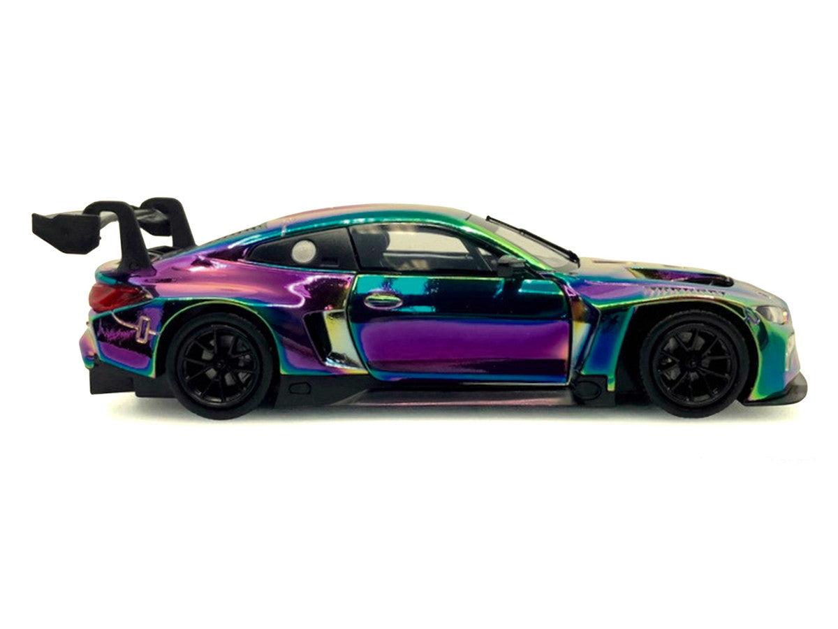 BMW M4 GT3 Chameleon Chrome "Custom Wrap" Series 1/24 Diecast Model Car by Motormax by Motormax