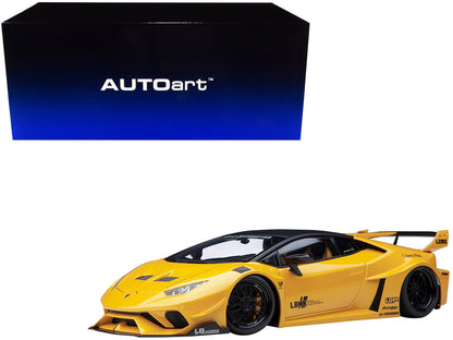Lamborghini Huracan GT "LB-Silhouette Works" Yellow Metallic with Black Top 1/18 Model Car by Autoart by Autoart