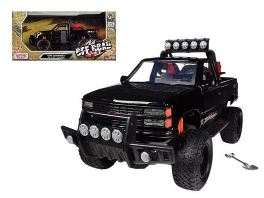1992 Chevrolet 454 SS Pickup Truck Off Road Black 1/24 Diecast Model by Motormax by Motormax