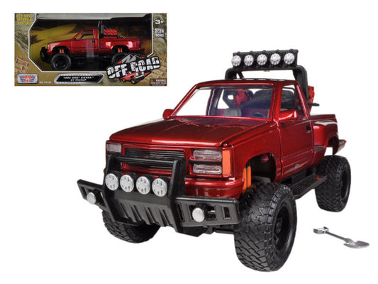 1992 GMC Sierra GT Pickup Truck Off Road Red 1/24 Diecast Model by Motormax by Motormax