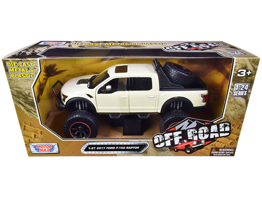 2017 Ford F-150 Raptor Off-Road Pickup Truck Cream 1/24-1/27 Diecast Model Car by Motormax by Motormax