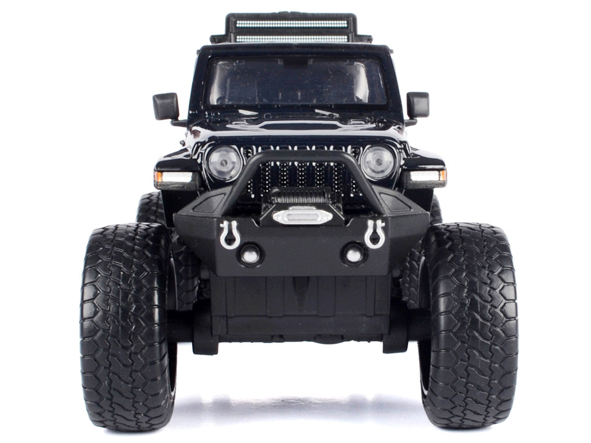 2021 Jeep Gladiator Rubicon Off-Road Pickup Truck Black with Matt Black Top "Off Road" Series 1/24-1/27 Diecast Model Car by Motormax by Motormax