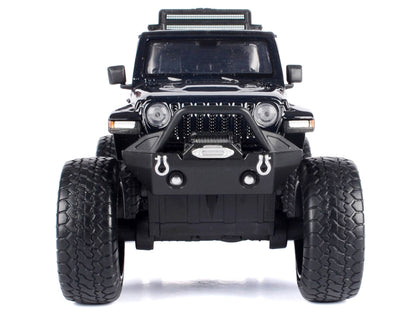 2021 Jeep Gladiator Rubicon Off-Road Pickup Truck Black with Matt Black Top "Off Road" Series 1/24-1/27 Diecast Model Car by Motormax by Motormax