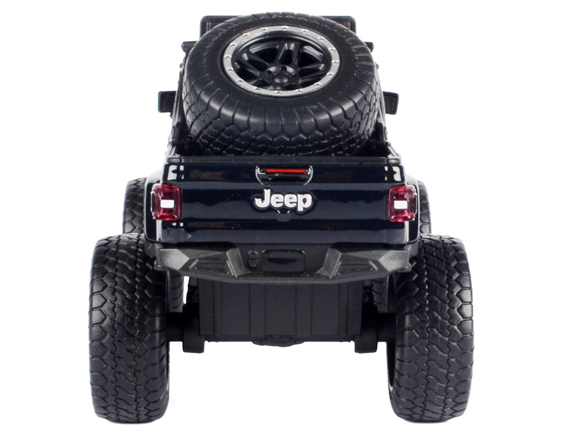 2021 Jeep Gladiator Rubicon Off-Road Pickup Truck Black with Matt Black Top "Off Road" Series 1/24-1/27 Diecast Model Car by Motormax by Motormax