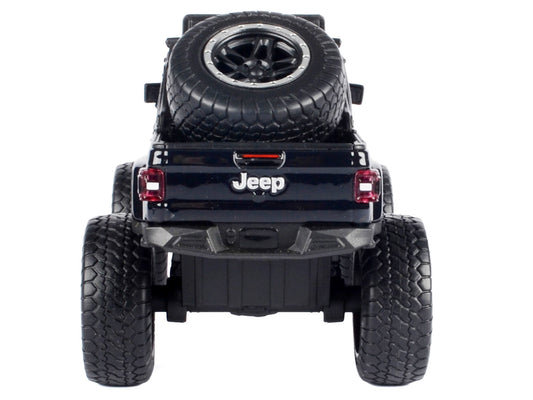 2021 Jeep Gladiator Rubicon Off-Road Pickup Truck Black with Matt Black Top "Off Road" Series 1/24-1/27 Diecast Model Car by Motormax by Motormax