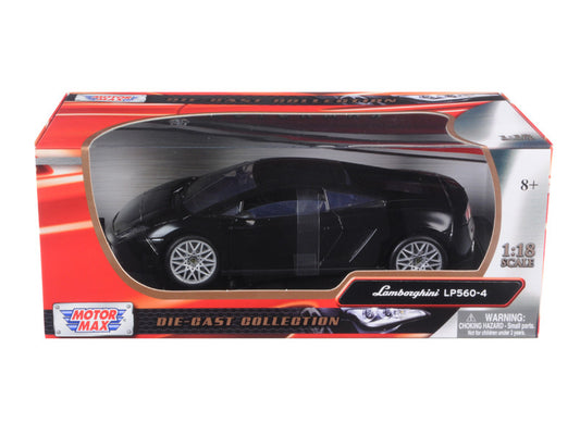 Lamborghini LP 560-4 Black 1/18 Diecast Car Model by Motormax by Motormax