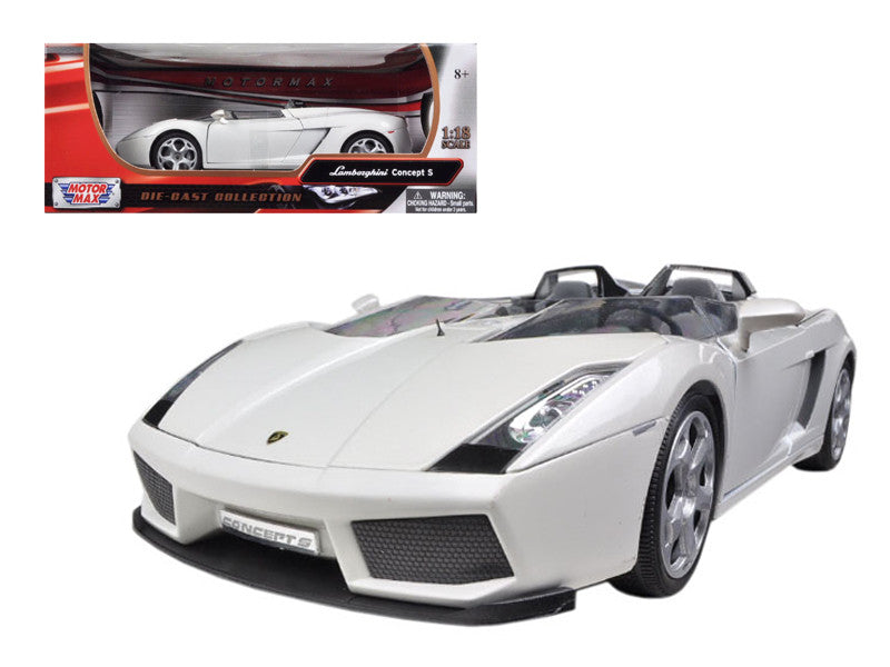 Lamborghini Concept S Pearl White 1/18 Diecast Car Model by Motormax by Motormax