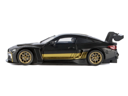 BMW M4 GT3 Matt Black with Gold Stripes "Midnight Eclipse" Series 1/24 Diecast Model Car by Motormax by Motormax