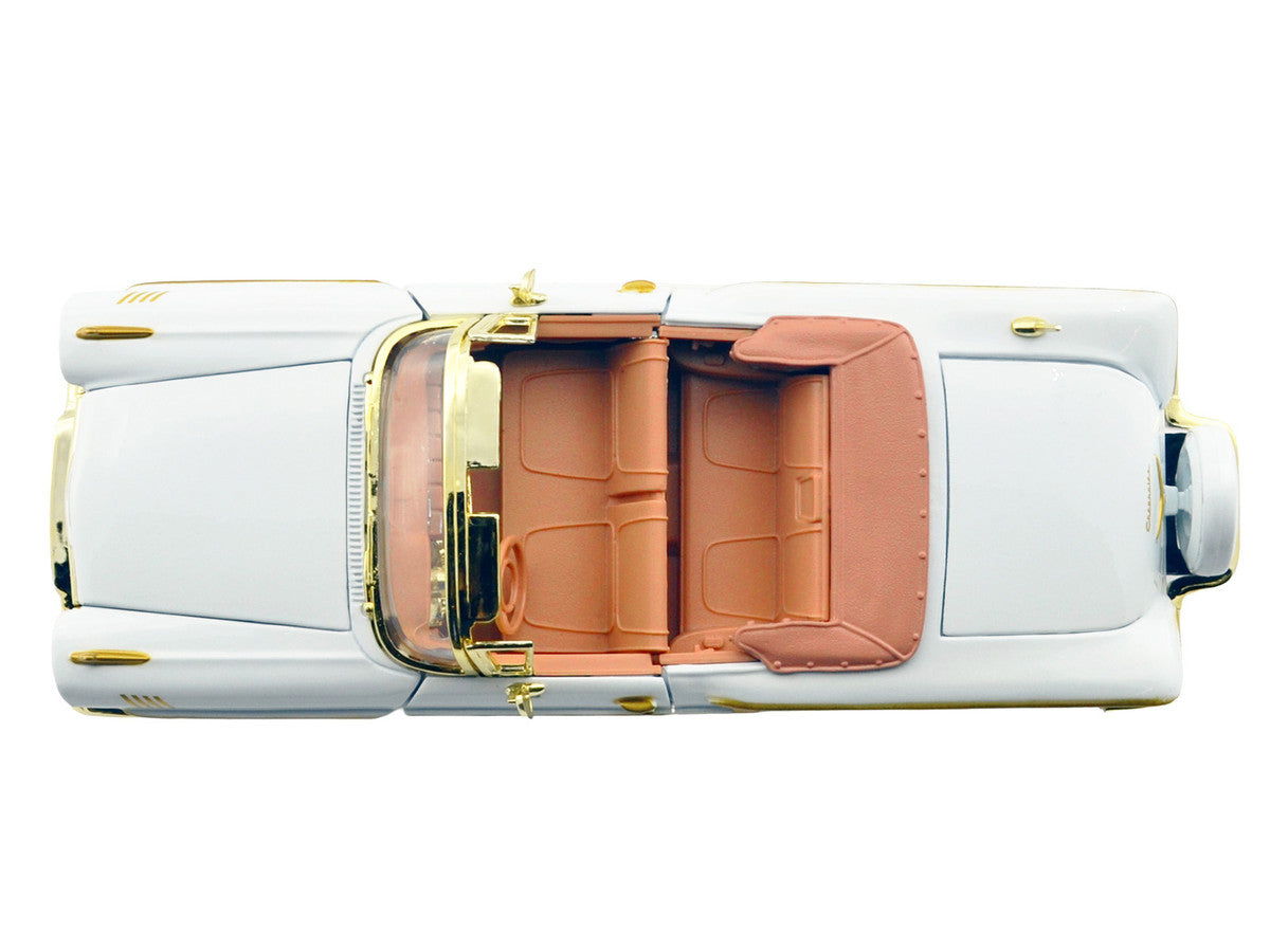 1958 Chevrolet Impala White Metallic with Gold Accents "Luxe Legends" Series 1/24 Diecast Model Car by Motormax