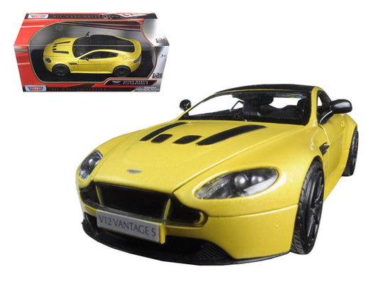 Aston Martin Vantage S V12 Yellow 1/24 Diecast Model Car by Motormax by Motormax