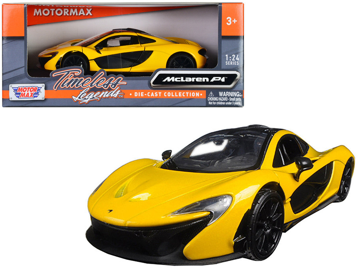 McLaren P1 Yellow 1/24 Diecast Model Car by Motormax by Motormax