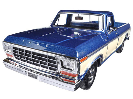 1979 Ford F-150 Pickup Truck 2 Tone Blue/Cream 1/24 Diecast Model Car by Motormax by Motormax