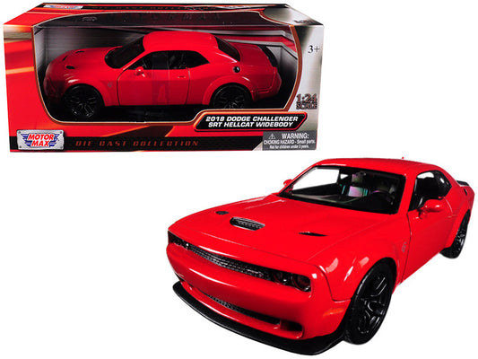 2018 Dodge Challenger SRT Hellcat Widebody Red 1/24 Diecast Model Car by Motormax by Motormax