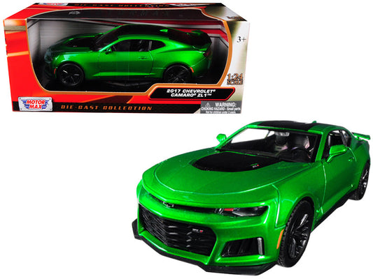 2017 Chevrolet Camaro ZL1 Metallic Green 1/24 Diecast Car Model by Motormax by Motormax