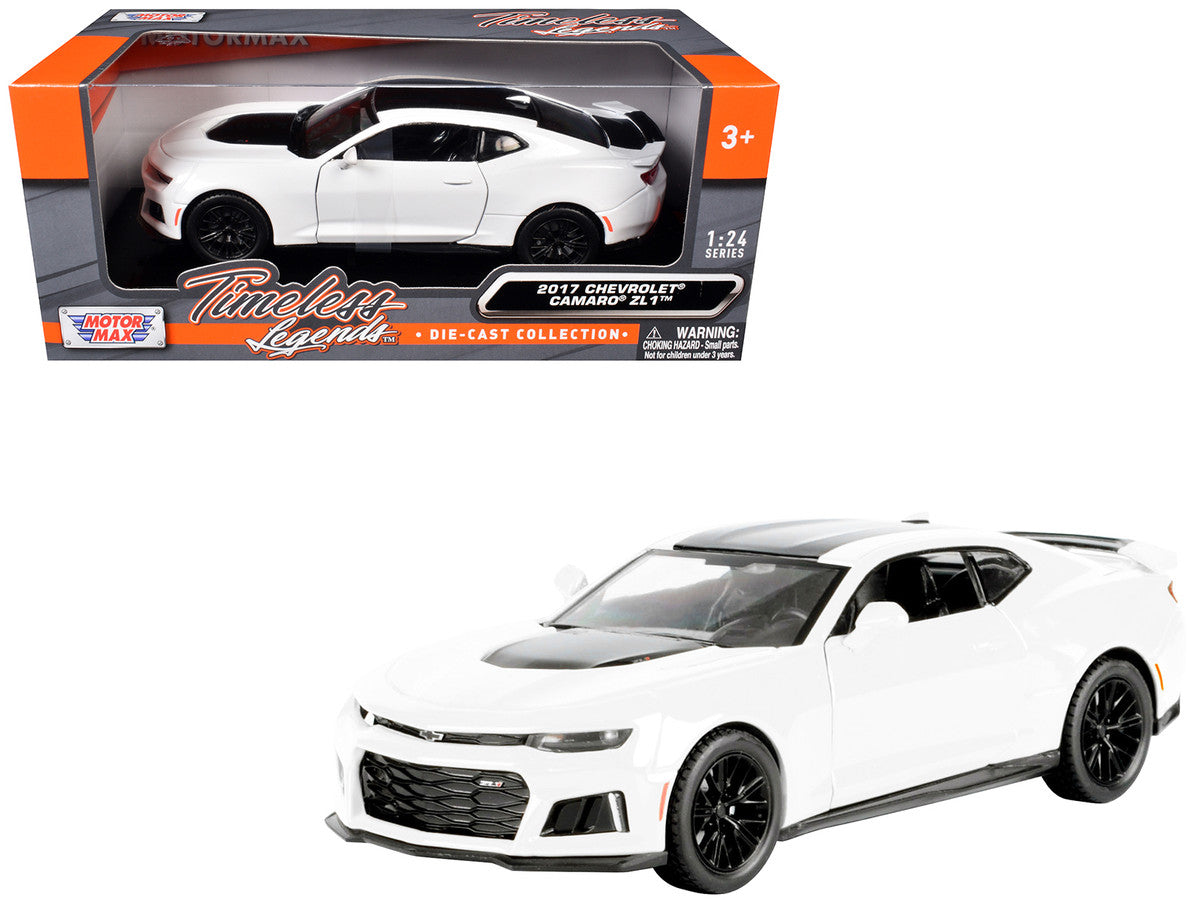 2017 Chevrolet Camaro ZL1 White 1/24 Diecast Model Car by Motormax by Motormax