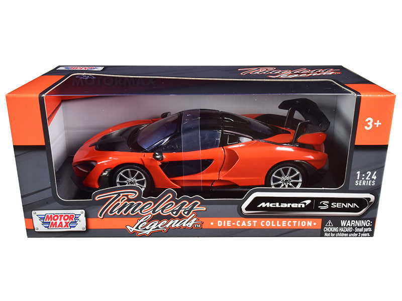 McLaren Senna Orange Metallic and Black "Timeless Legends" 1/24 Diecast Model Car by Motormax by Motormax
