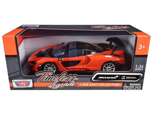 McLaren Senna Orange Metallic and Black "Timeless Legends" 1/24 Diecast Model Car by Motormax by Motormax