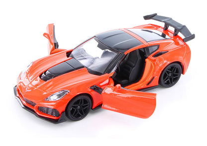 2019 Chevrolet Corvette ZR1 Orange with Black Accents 1/24 Diecast Model Car by Motormax by Motormax