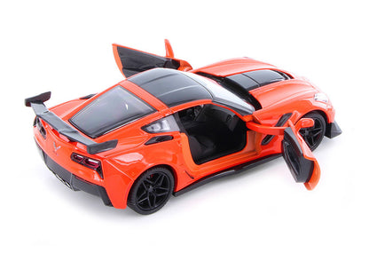 2019 Chevrolet Corvette ZR1 Orange with Black Accents 1/24 Diecast Model Car by Motormax by Motormax