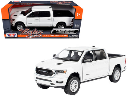 2019 RAM 1500 Laramie Crew Cab Pickup Truck White "Timeless Legends" Series 1/24 Diecast Model Car by Motormax by Motormax