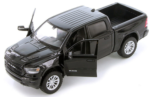 2019 RAM 1500 Laramie Crew Cab Pickup Truck Black 1/24 Diecast Model Car by Motormax by Motormax