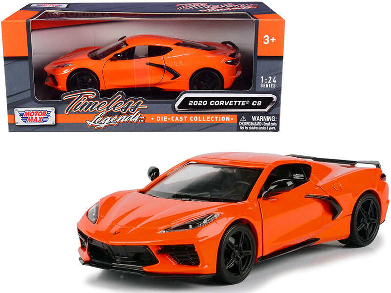 2020 Chevrolet Corvette C8 Stingray Orange "Timeless Legends" 1/24 Diecast Model Car by Motormax by Motormax