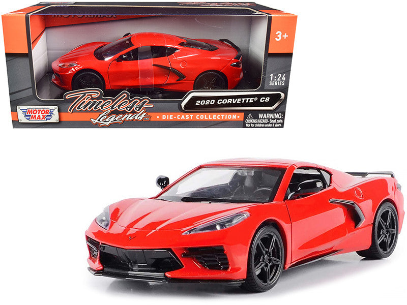 2020 Chevrolet Corvette C8 Stingray Red "Timeless Legends" 1/24 Diecast Model Car by Motormax by Motormax