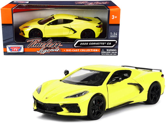 2020 Chevrolet Corvette C8 Stingray Yellow "Timeless Legends" 1/24 Diecast Model Car by Motormax by Motormax