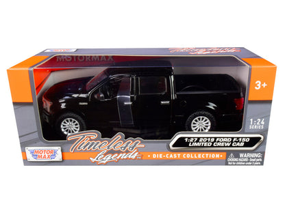 2019 Ford F-150 Limited Crew Cab Pickup Truck Black 1/24-1/27 Diecast Model Car by Motormax by Motormax
