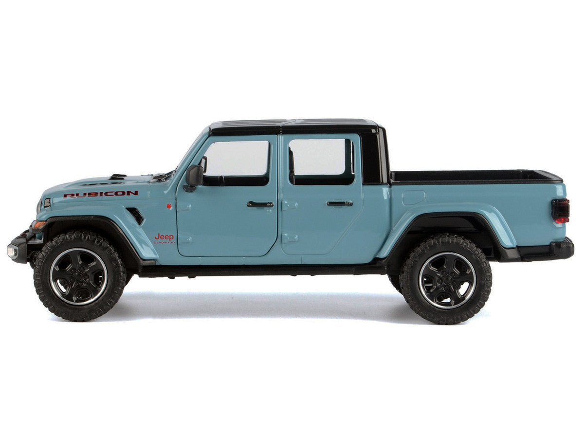 2021 Jeep Gladiator Rubicon (Closed Top) Pickup Truck Blue with Black Top 1/24-1/27 Diecast Model Car by Motormax by Motormax